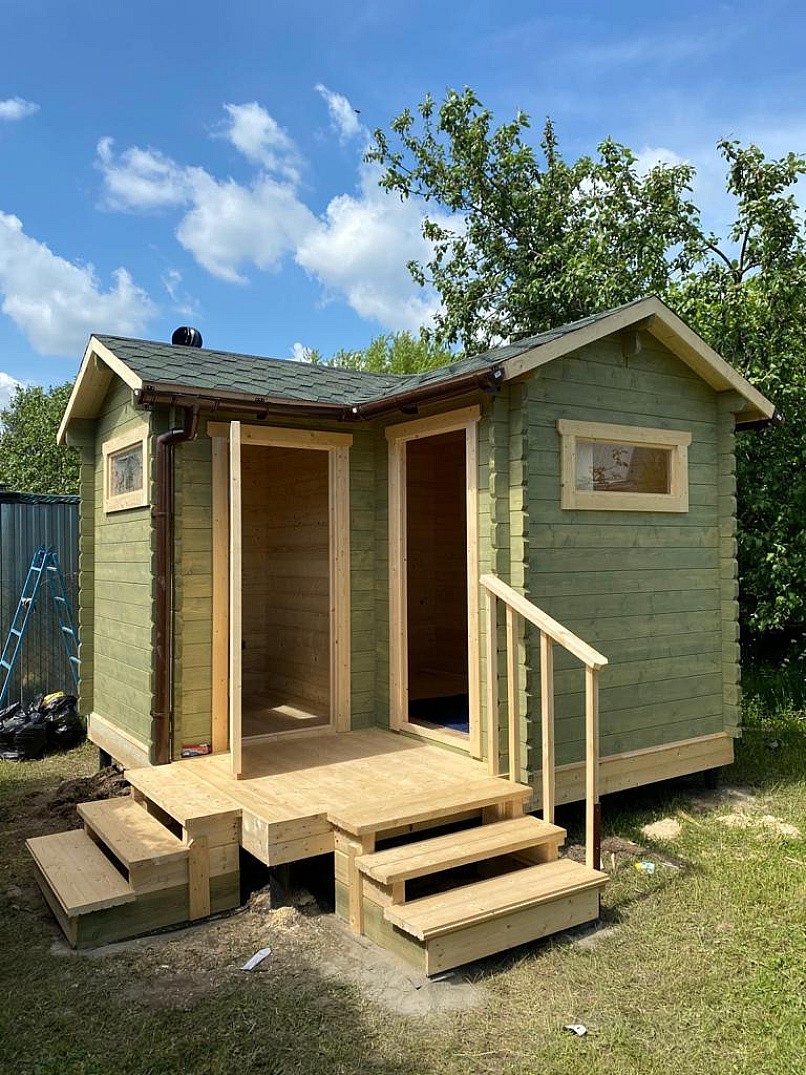 Хозблок угловой с двумя помещениями 3,2х3,2